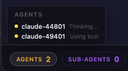 Agents panel